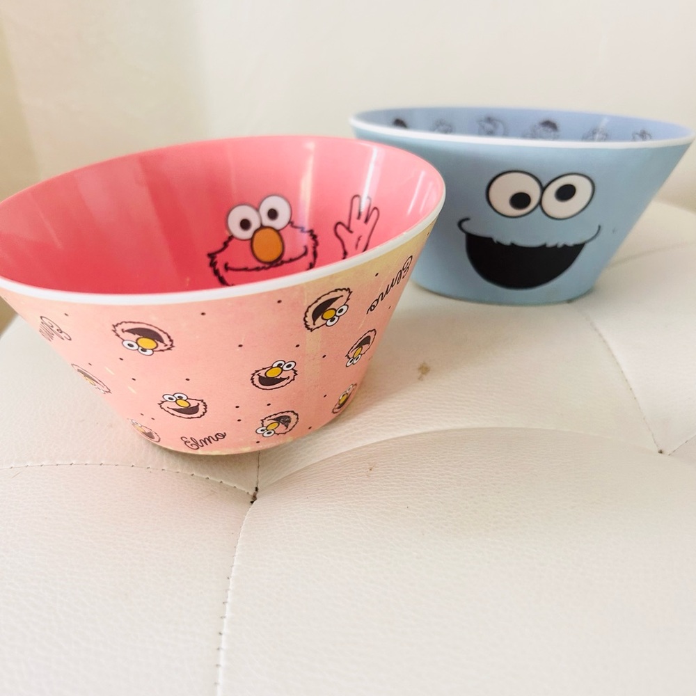 Sesame Street Yo Sesame Melamine Elmo Cereal Bowls